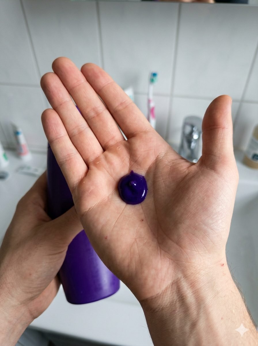Silbershampoo zur Neutralisierung von Gelbstich auf blondem Haar